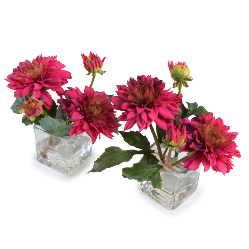 New Growth Designs Faux Fuchsia Dahlia Wayfair